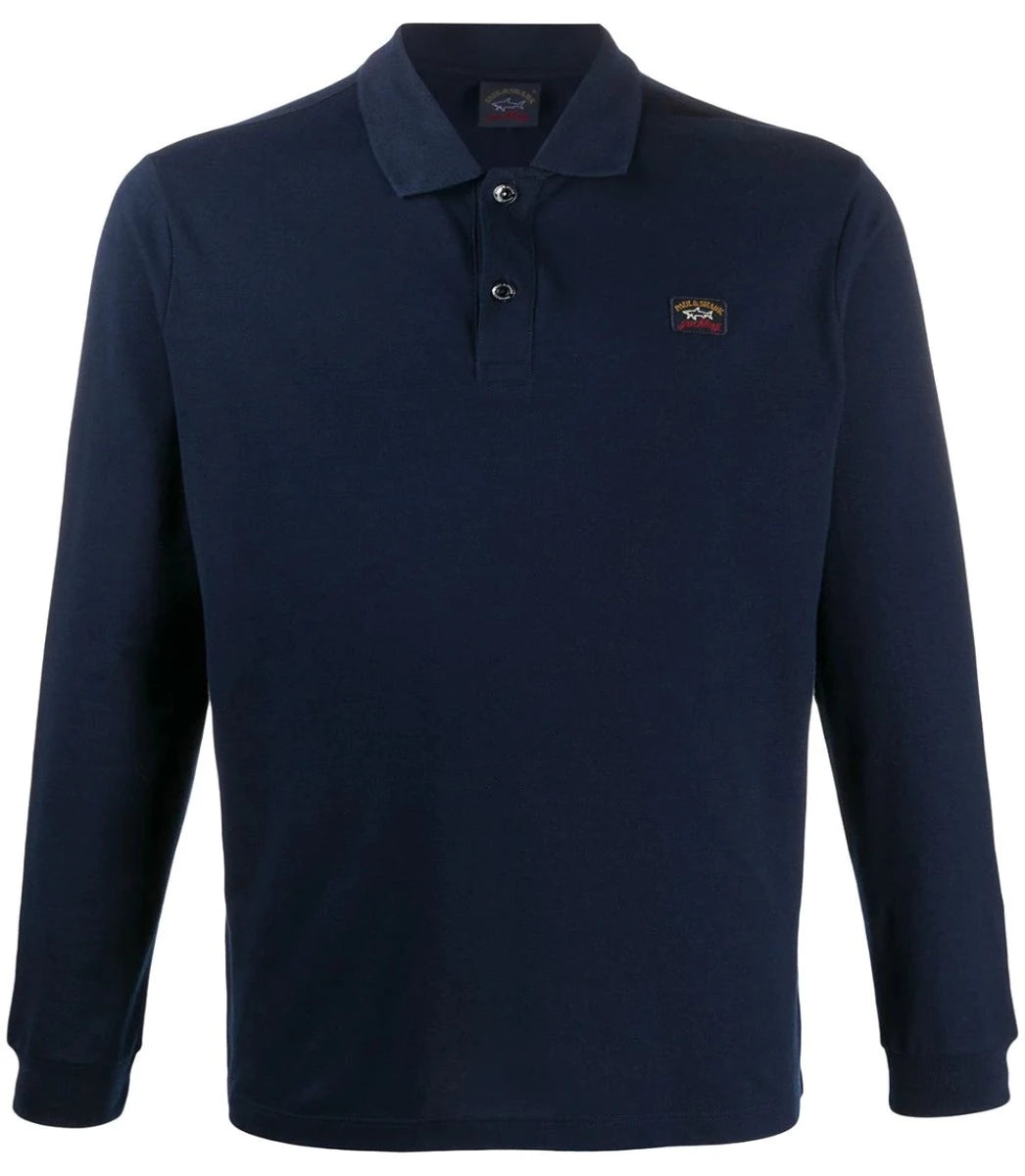 PAUL & SHARK LONG SLEEVE POLO SHIRT-NAVY