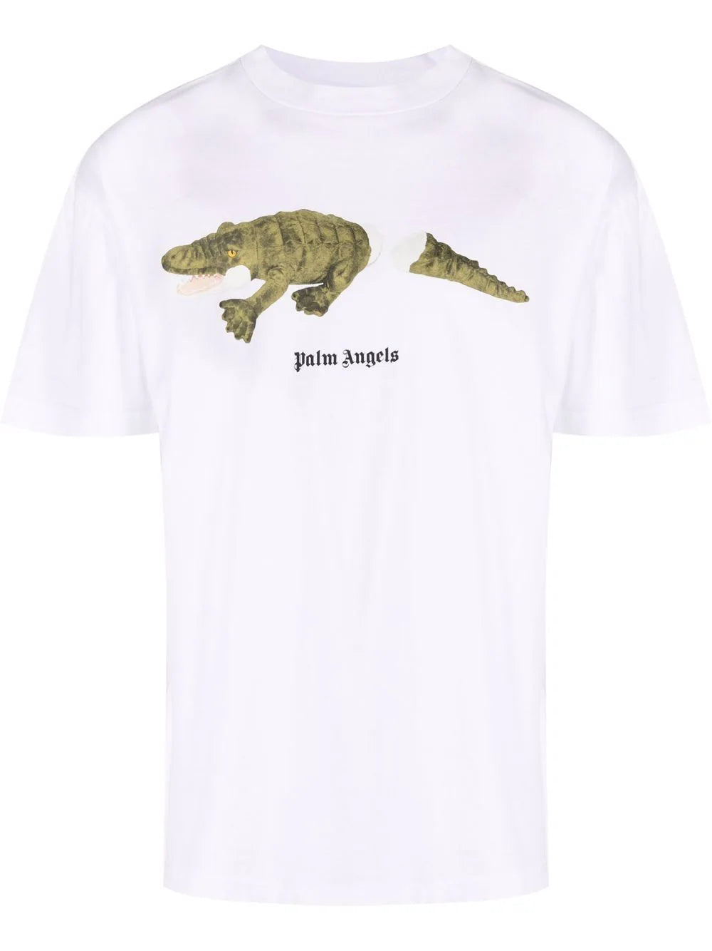 PALM ANGELS CROCODILE TEE WHITE & GREEN