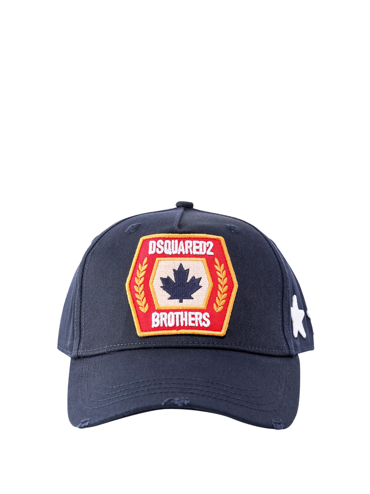 DSQUARED2 DISTRESSED BROTHERS CAP  NAVY