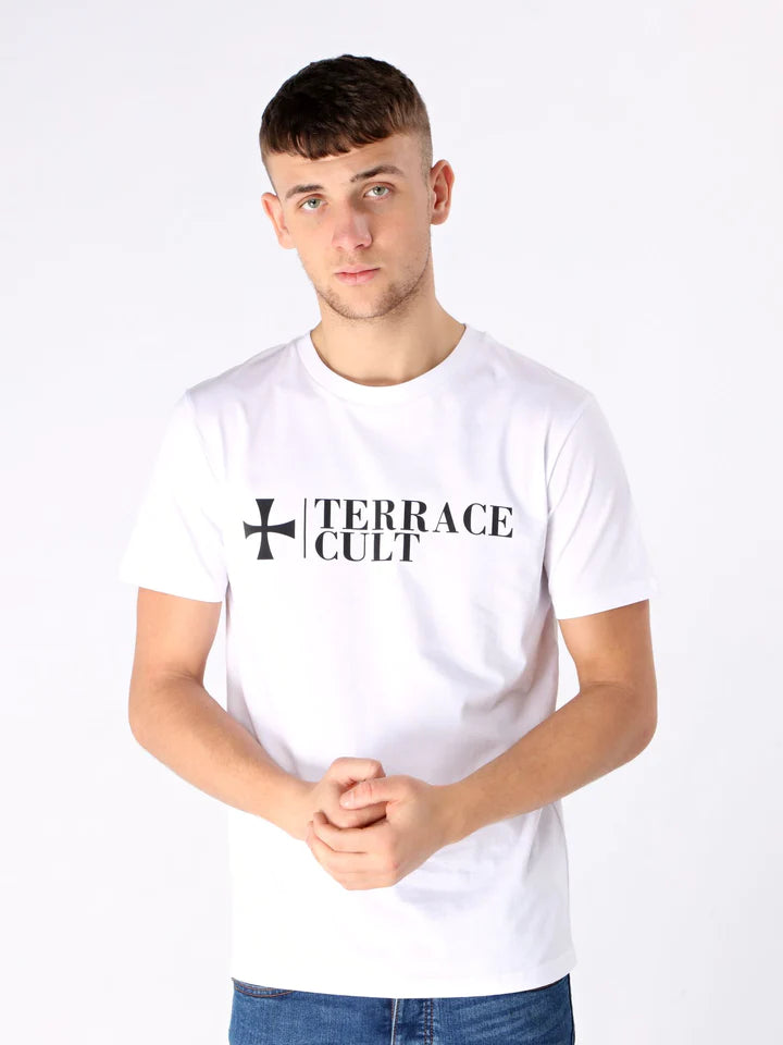 TERRACE CULE CULT X LOGO TEE :: WHITE