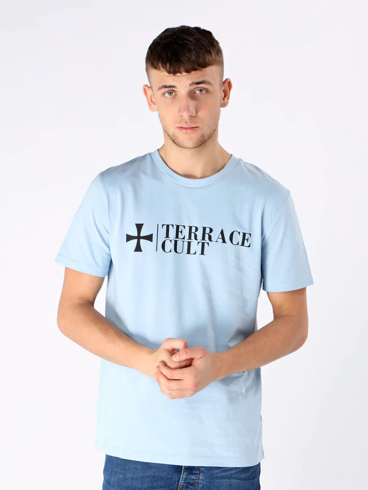 TERRACE CULE CULT X LOGO TEE :: SKY BLUE