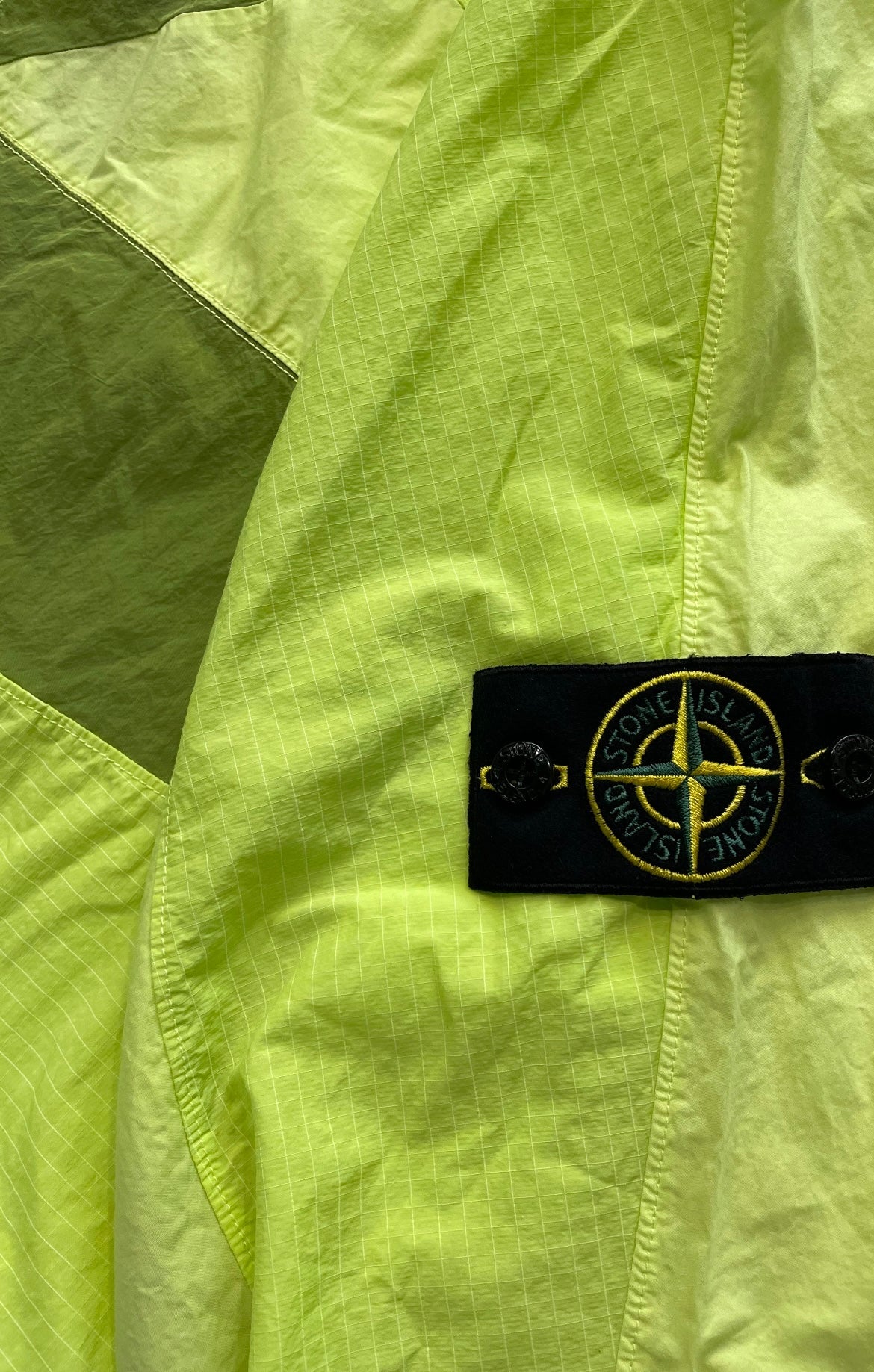 STONE ISLAND NYLON 'STAR INLAY' SWEATER IN YELLOW