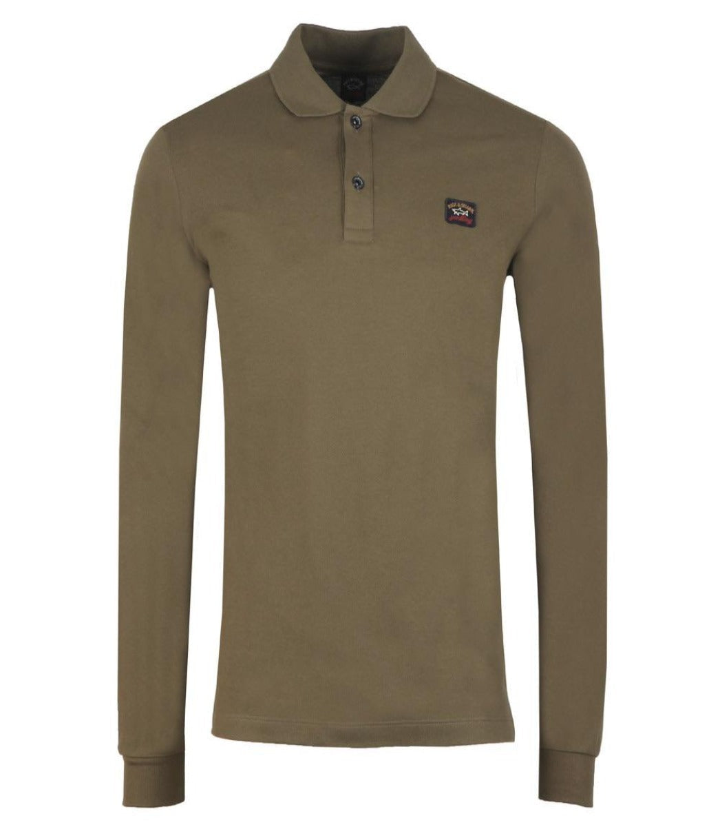 PAUL & SHARK - LONGSLEEVE POLO - BROWN