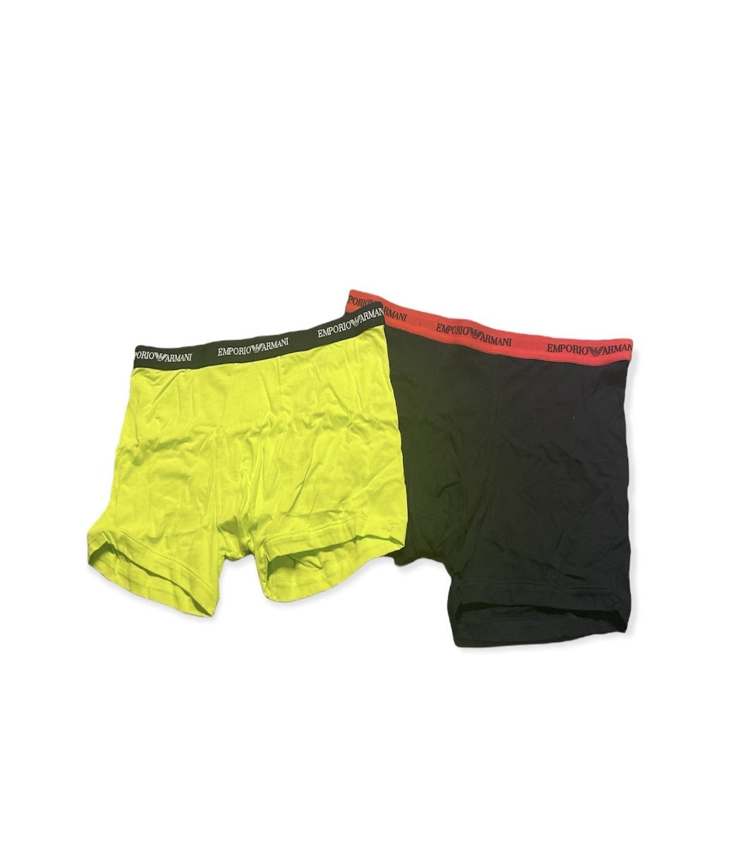 EMPORIO ARMANI TWIN SET BOXERS GREEN/BLACK