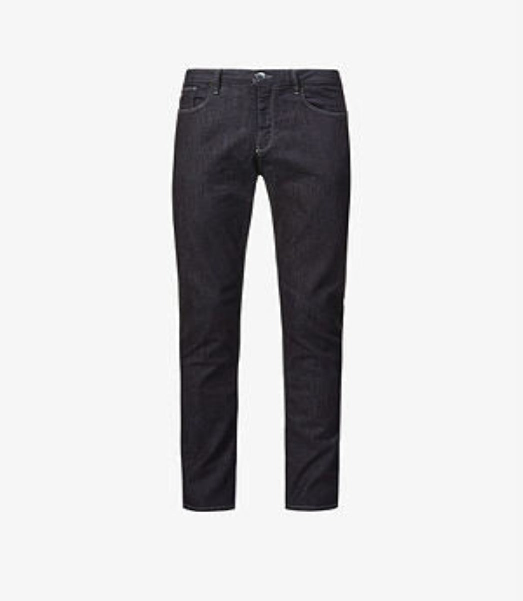 Emporio Armani-Denim blue with brown stitches