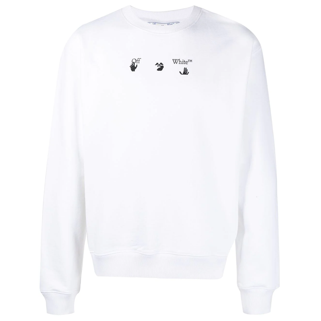 OFF WHITE ARROWS-MOTIF SWEATER IN WHITE