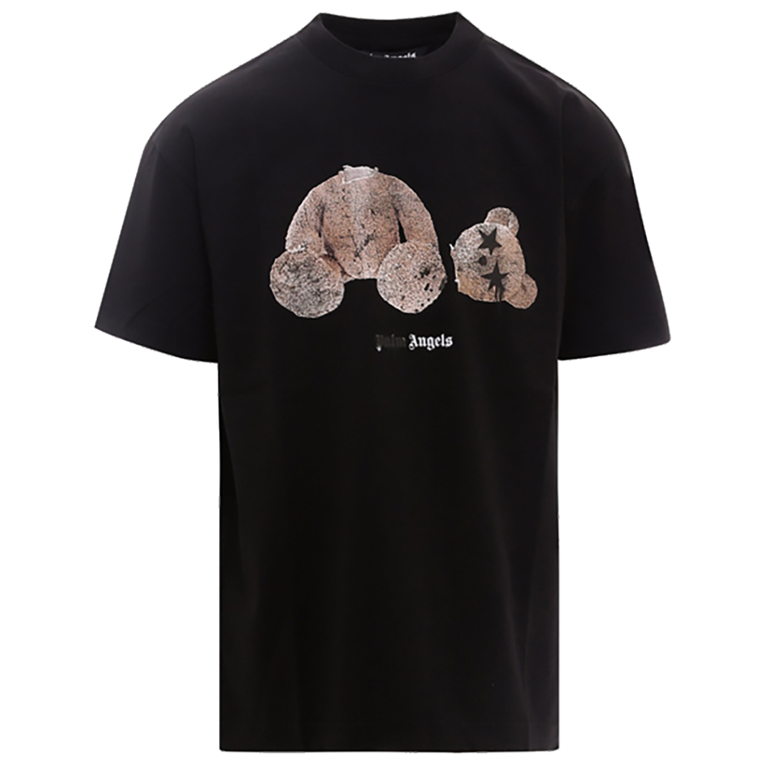 PALM ANGELS BEAR PRINT WITH GRAPHIC EYES T-SHIRT IN WHITE