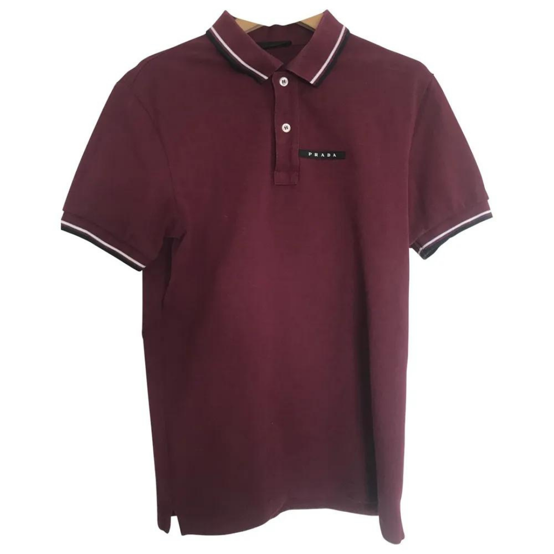 PRADA SHORT SLEEVE POLO BLACK