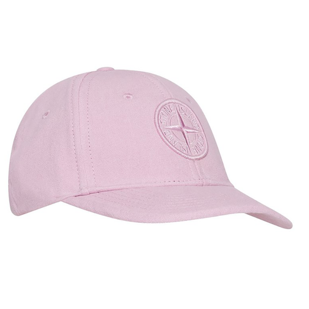 STONE ISLAND JUNIOR COTTON CAP IN PINK