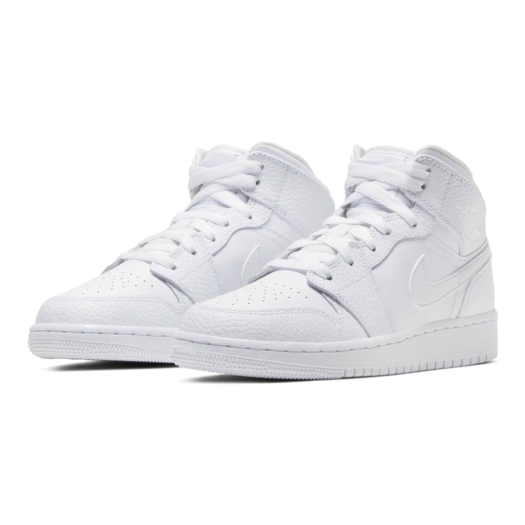 AIR JORDAN 1 MID TRIPLE WHITE