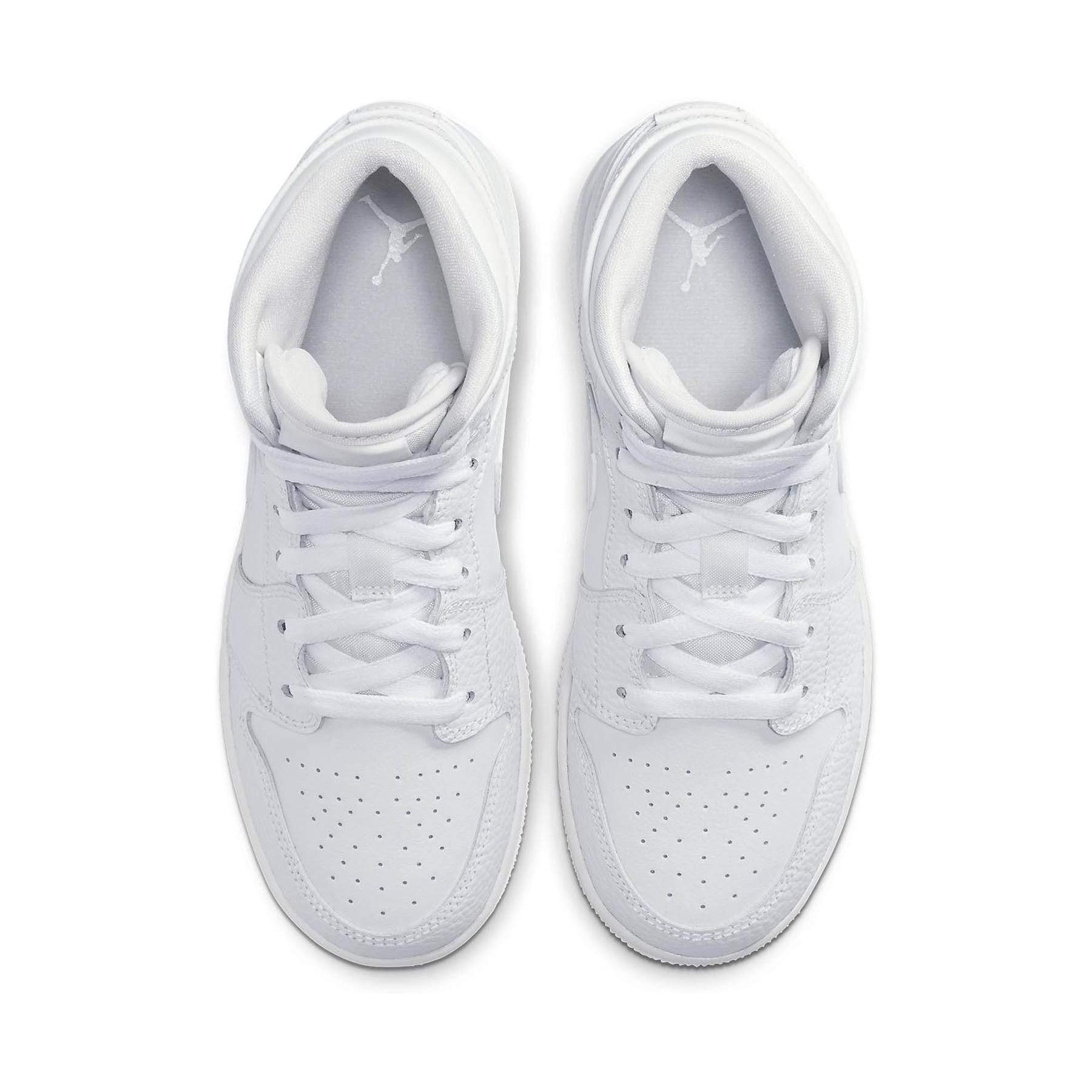 AIR JORDAN 1 MID TRIPLE WHITE