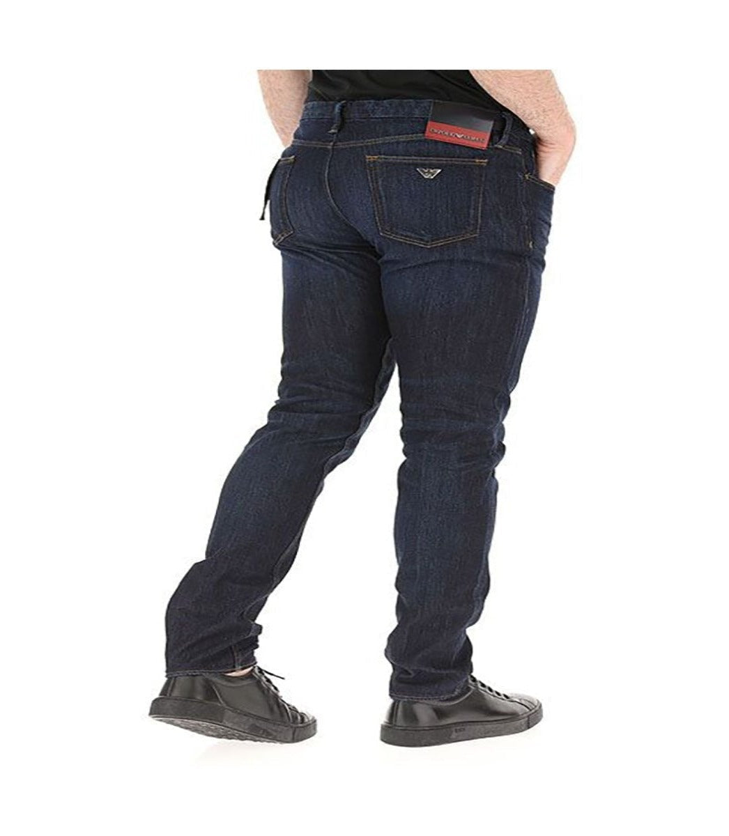 Emporio Armani-Denim Blue Jeans With Faded parts