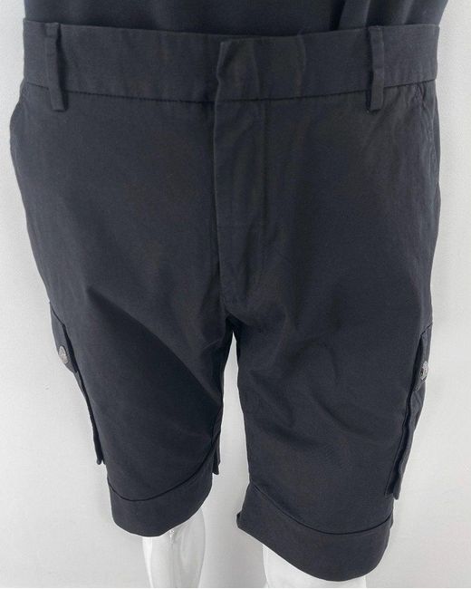 BALMAIN BLACK CARGO SHORTS