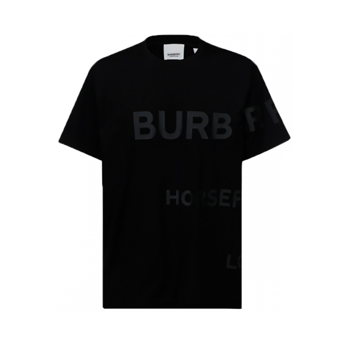 BURBERRY HORSEFERRY PRINT COTTON OVERSIZE T-SHIRT IN BLACK