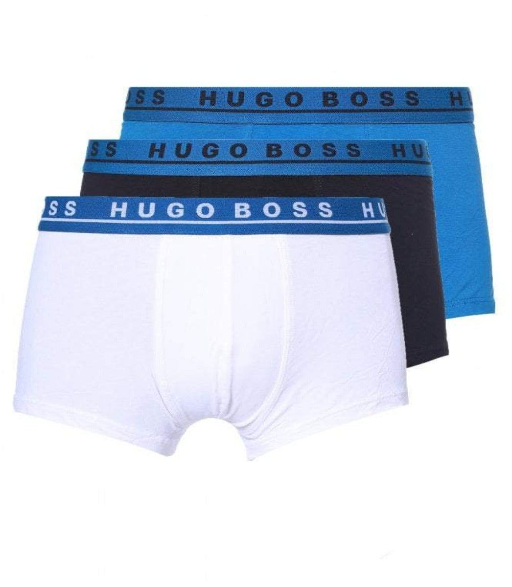 BOSS BODYWEAR MEN'S COTTON STRETCH 3 PACK BOXER/TRUNK