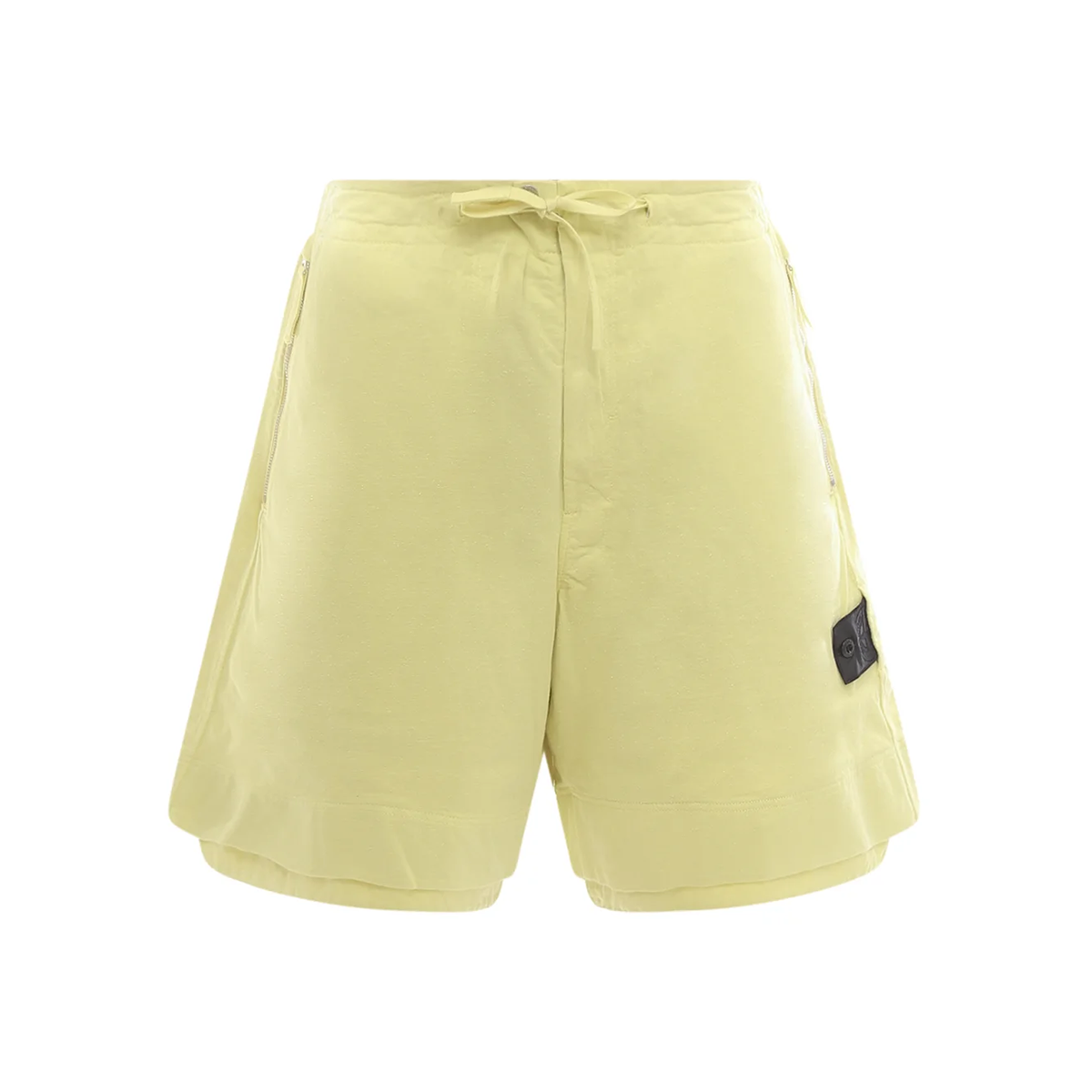 STONE ISLAND SHADOW PROJECT HEAVY SPECKLED SHORT IN LEMON