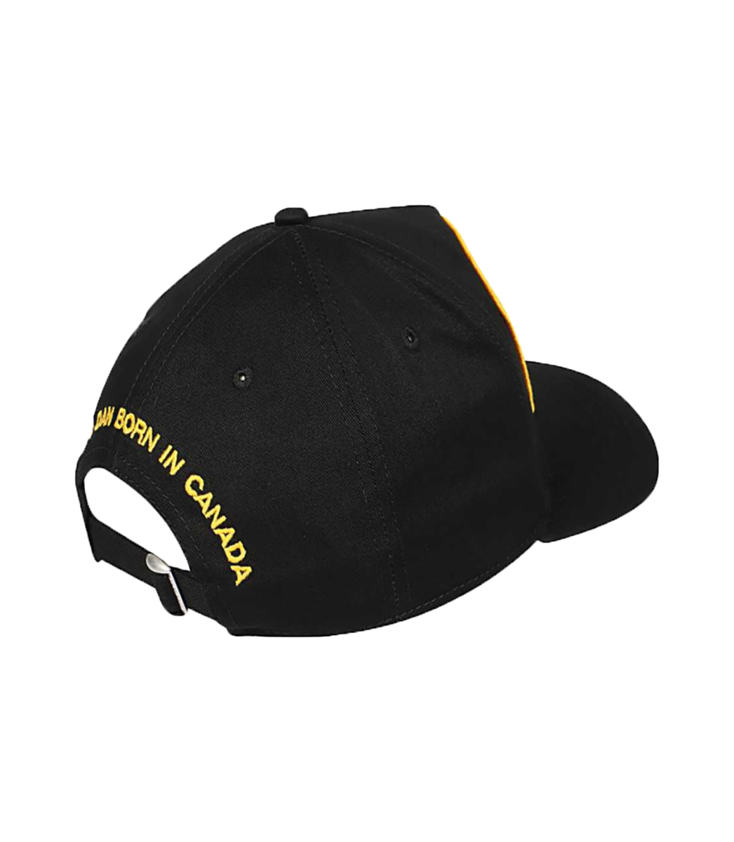 DSQUARED2 ALL BUT THE FLAG CAP IN BLACK