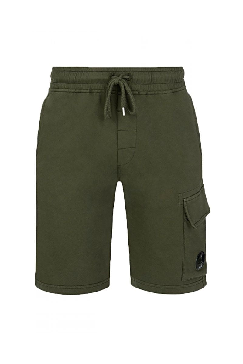 CP COMPANY LENS SHORTS - KHAKI GREEN
