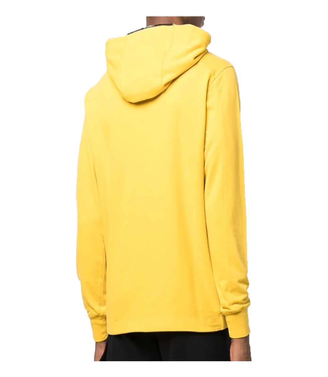 CP COMPANY LIGHTFLEECE PULLOVER HOODIE IN YELLOW