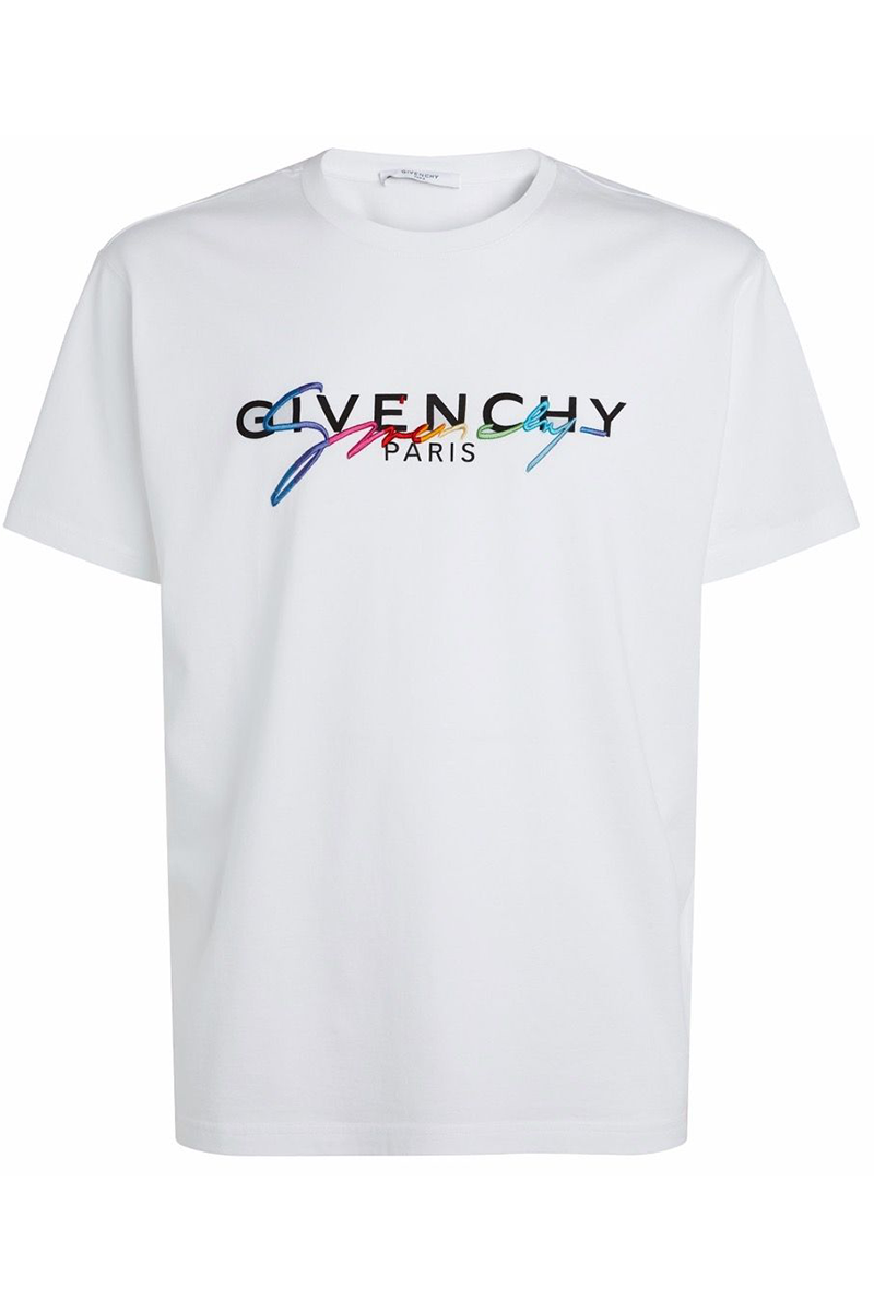 Givenchy Signature Rainbow T-Shirt White