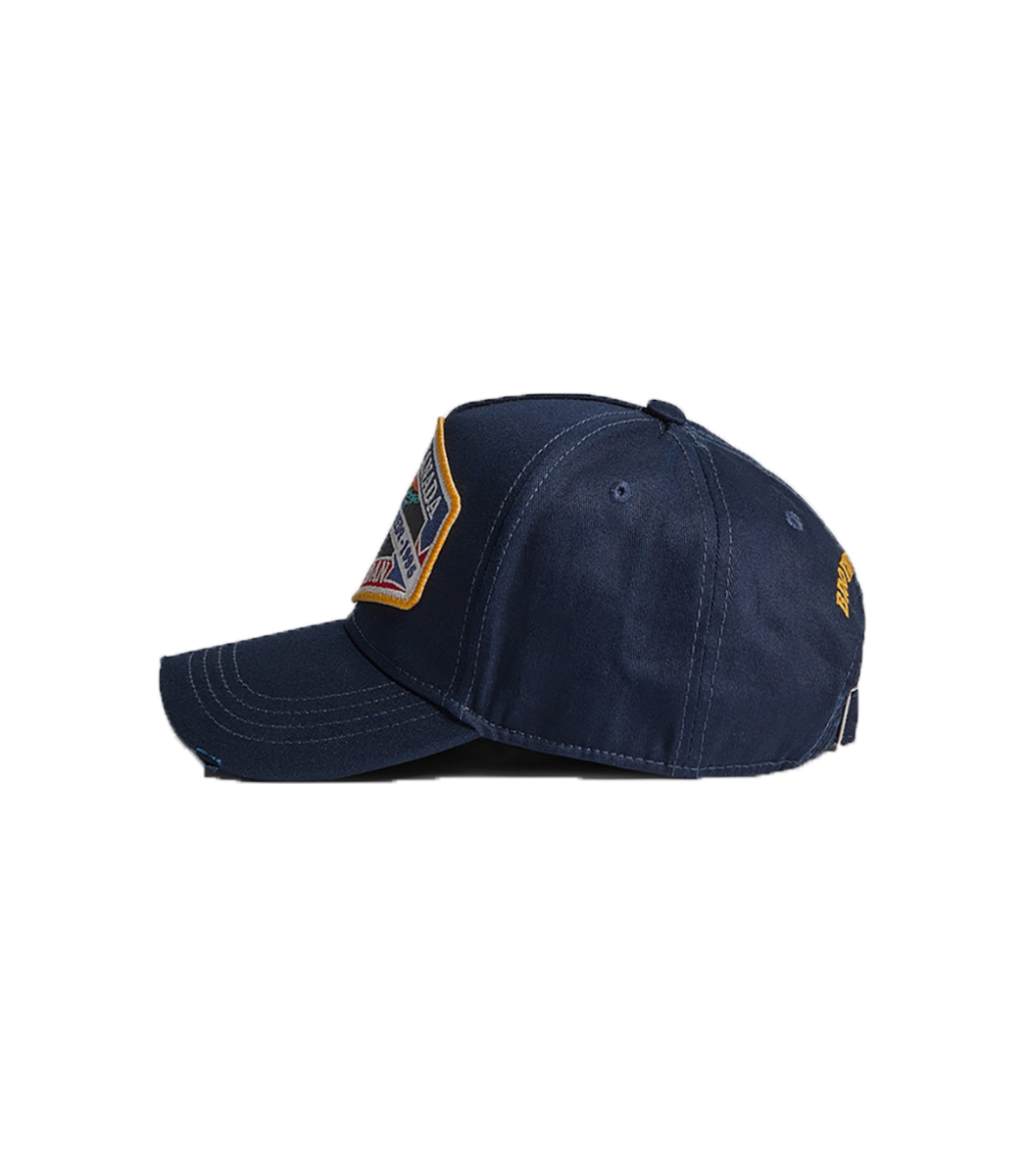 DSQUARED2 D2 PATCH CAP IN NAVY