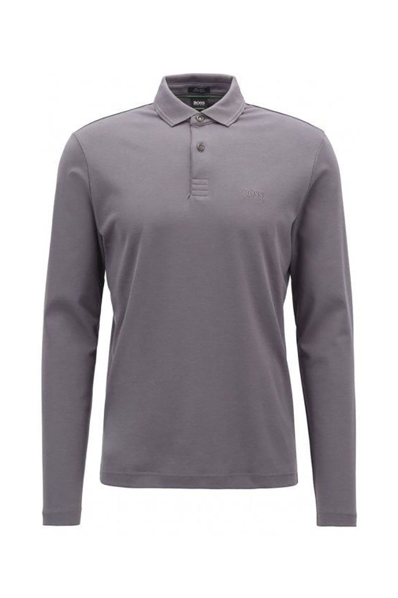 Hugo Boss LONG SLEEVE POLO SHIRT-GREY