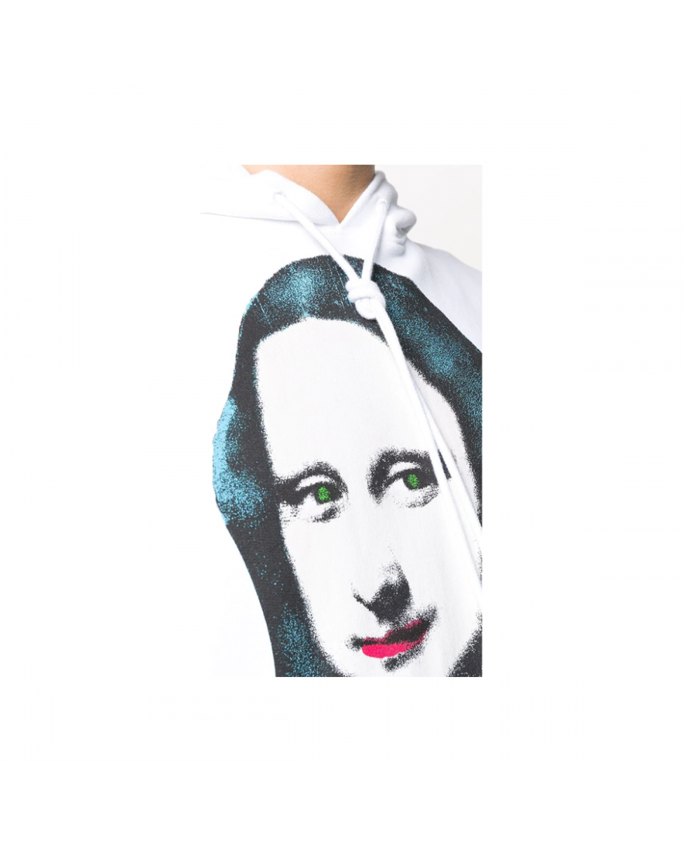 OFF-WHITE MONA LISA PRINT HOODIE IN WHITE