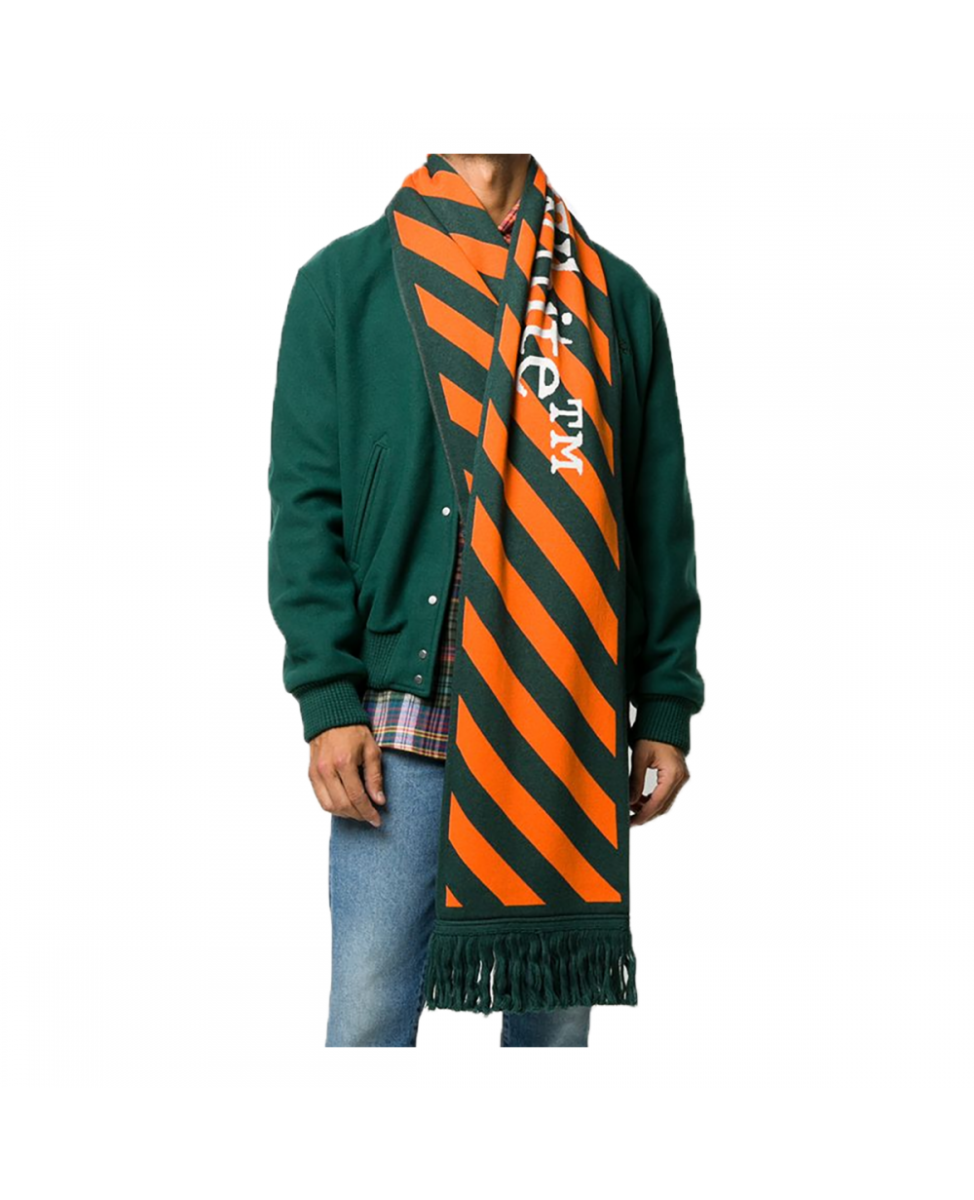 OFF-WHITE ARROWS SCARF IN GREEN