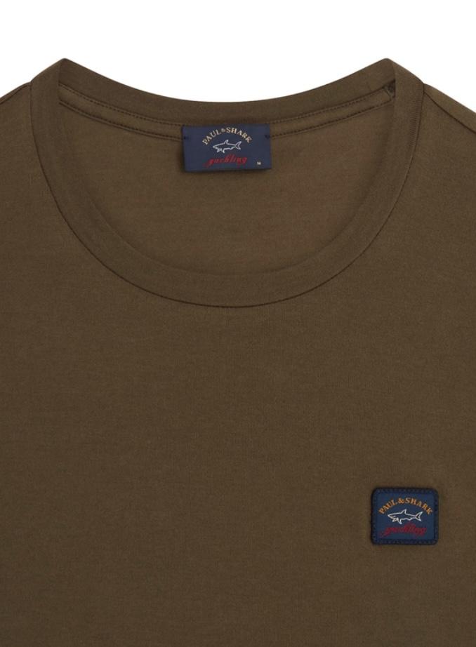 PAUL & SHARK T-SHIRT SMALL LOGO-KHAKI