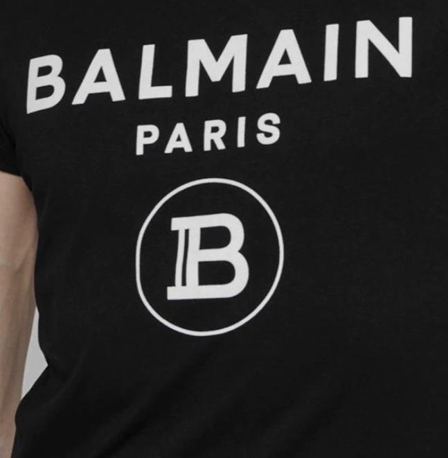 BALMAIN WHITE LOGO COTTON TEE