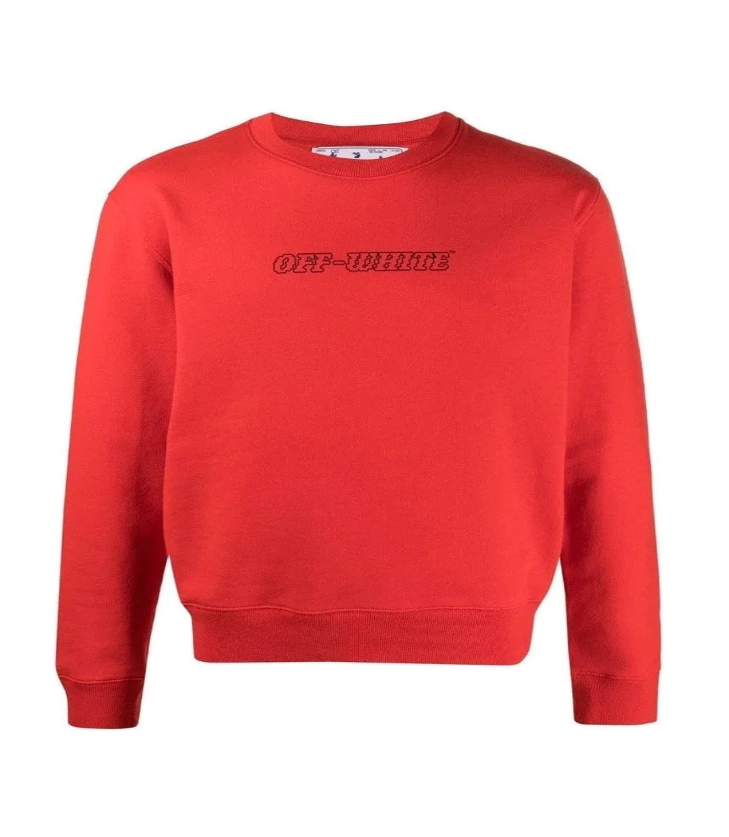 Off white red on sale sweatshirt