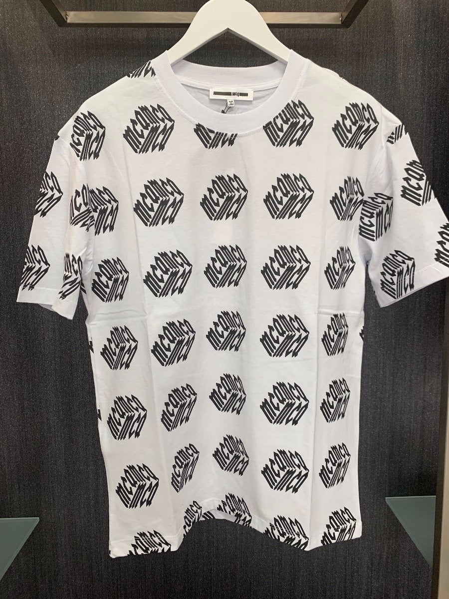 MCQ BY ALEXANDER MCQUEEN - MCQ LOGO T-SHIRT - WHITE