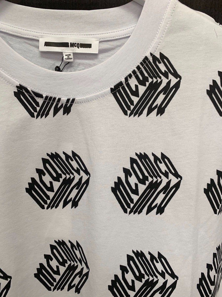 MCQ BY ALEXANDER MCQUEEN - MCQ LOGO T-SHIRT - WHITE