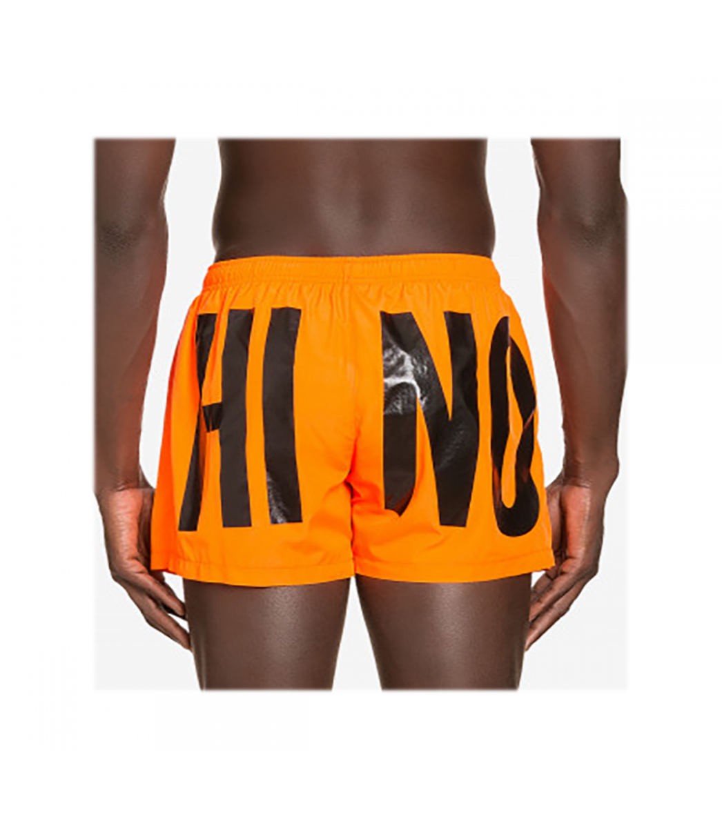 MOSCHINO ORANGE NEON SWIM SHORTS