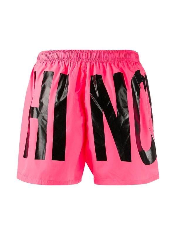 MOSCHINO NEON PINK SWIM SHORTS