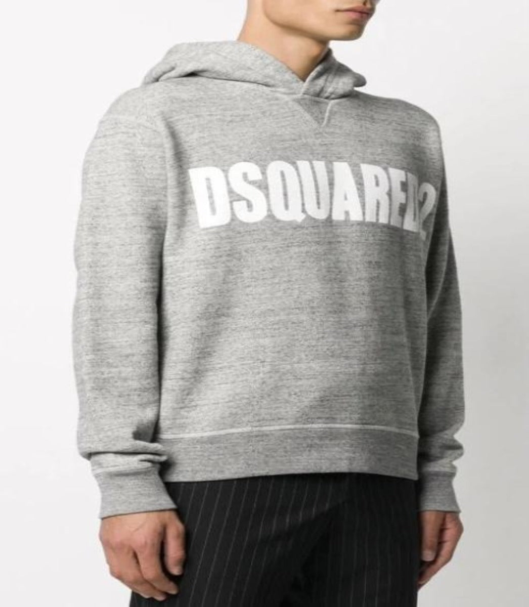 DSQUARED2 ICON HOODIE GREY WHITE