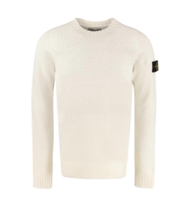 STONE ISLAND KNITTED SWEATER CREAM