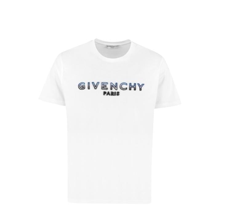 GIVENCHY PARIS TEXTURED WHITE TEE