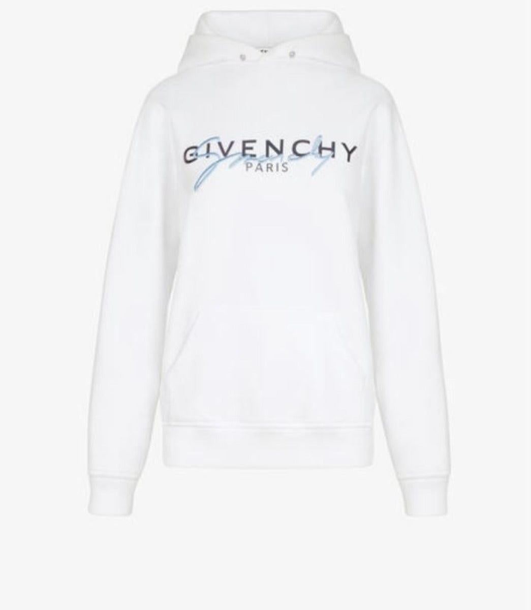 GIVENCHY WOMENS  HOODIE WHITE-IRRIDESCENT