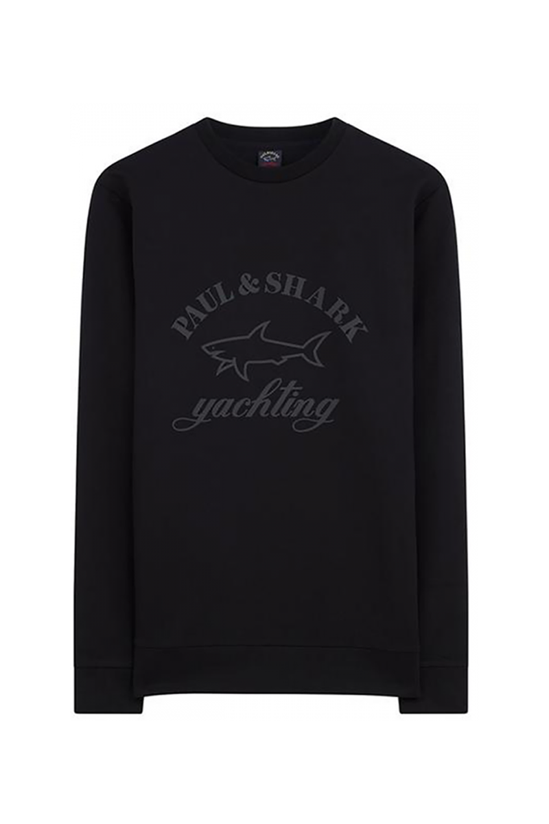 PAUL & SHARK SWEATER LARGE LOGO-BLACK