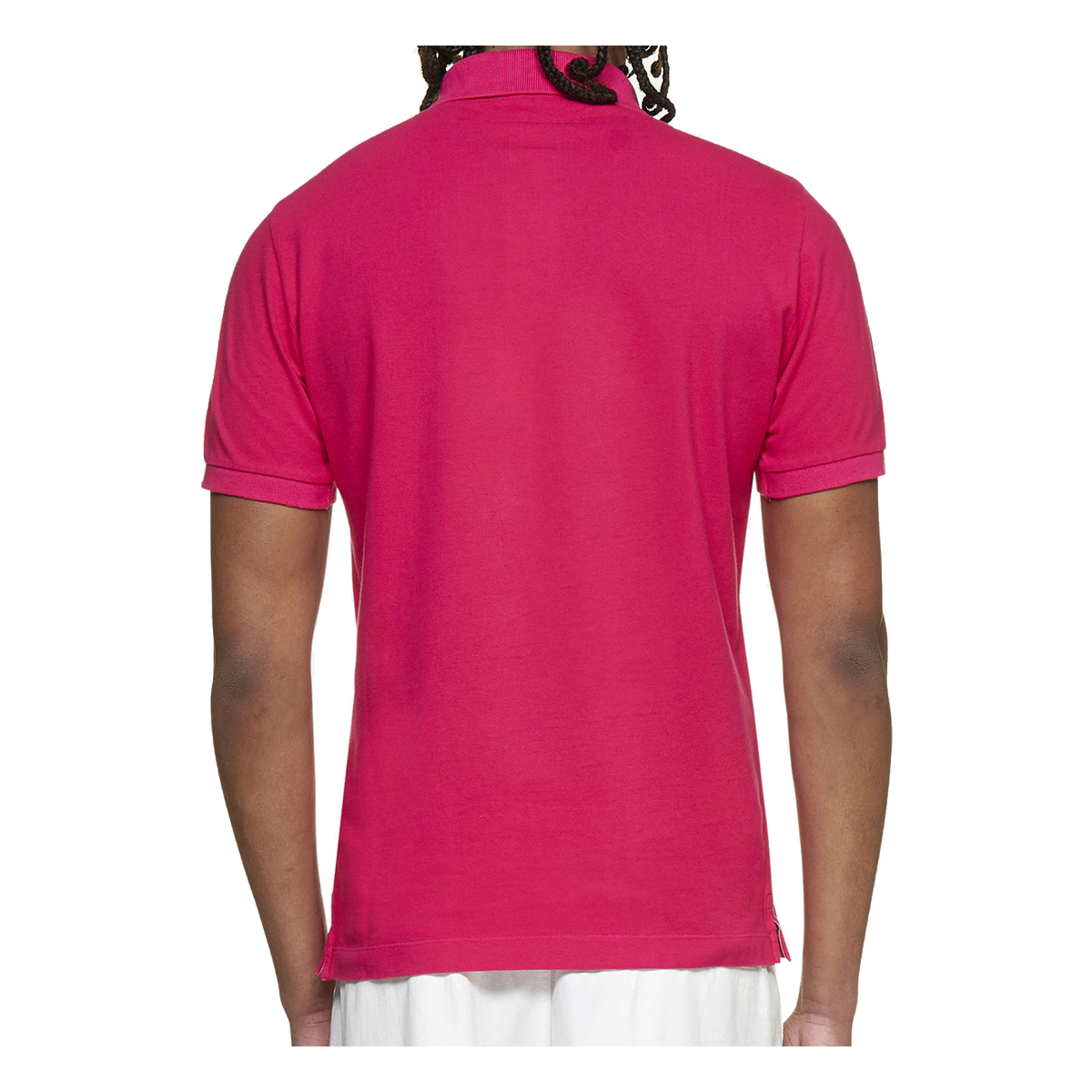 STONE ISLAND COTTON PIGMENY DYED POLO IN PINK