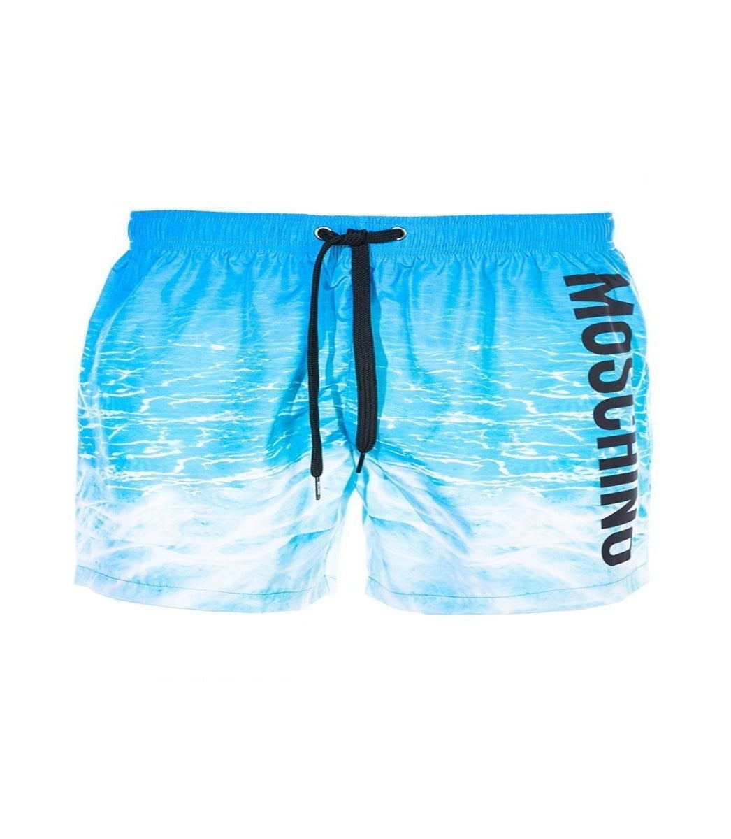 MOSCHINO OCEAN PRINT SWIM SHORTS