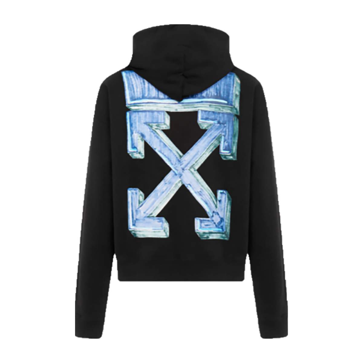 OFF-WHITE HOODED MARKER HOODIE IN BLACK