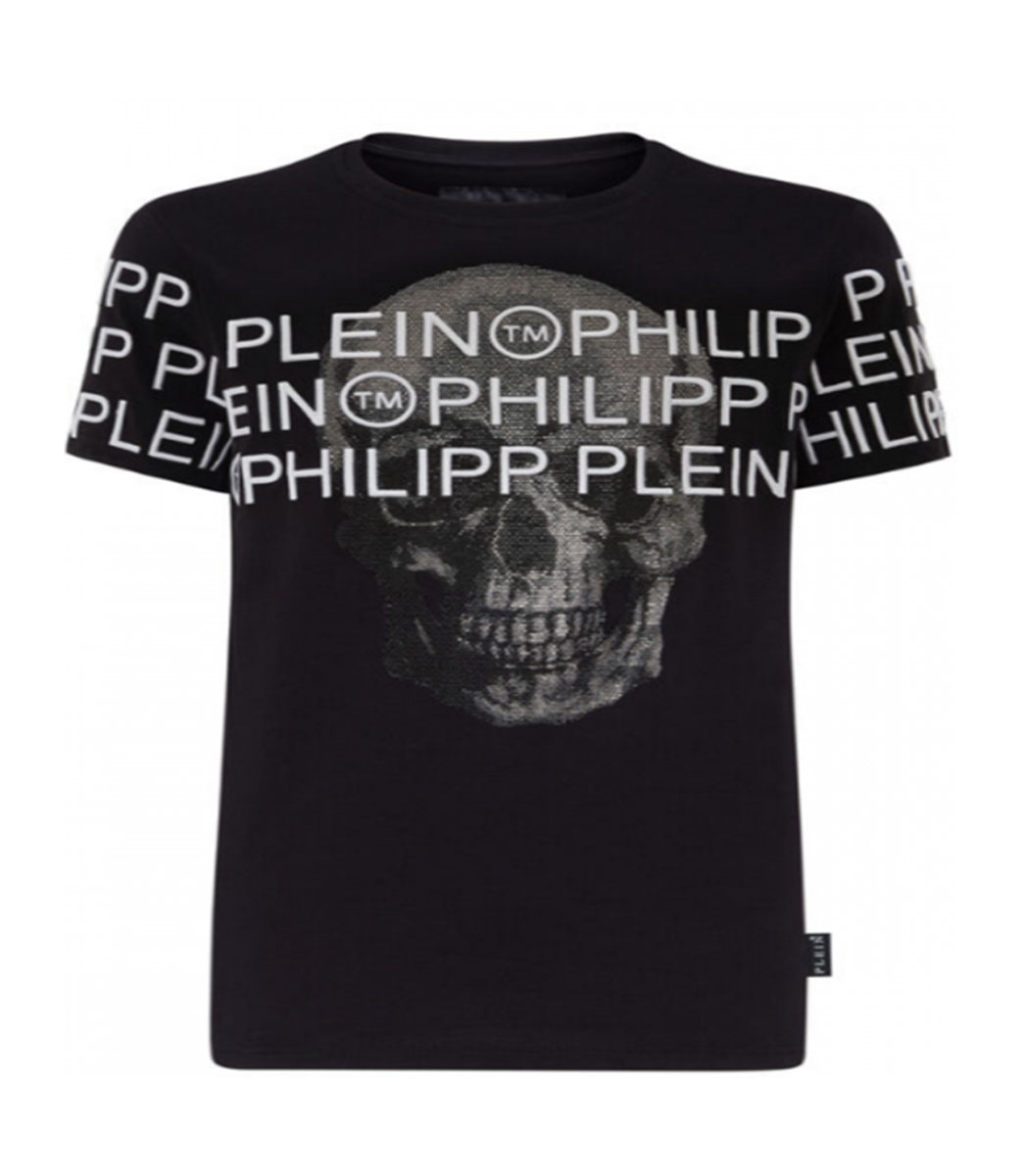 PHILIPP PLEIN - LOGO ACROSS W SS - BLACK