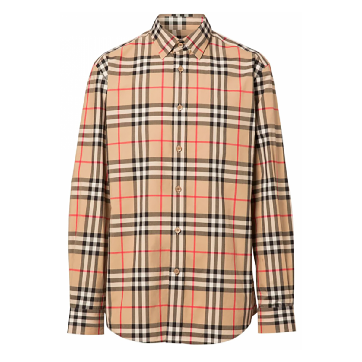 BURBERRY COTTON POPLIN SHIRT IN ARCHIVE BEIGE