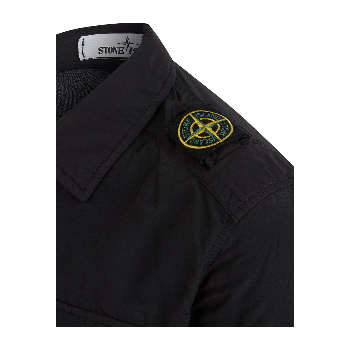 STONE ISLAND NASLAN LIGHT OVERSHIRT IN BLACK