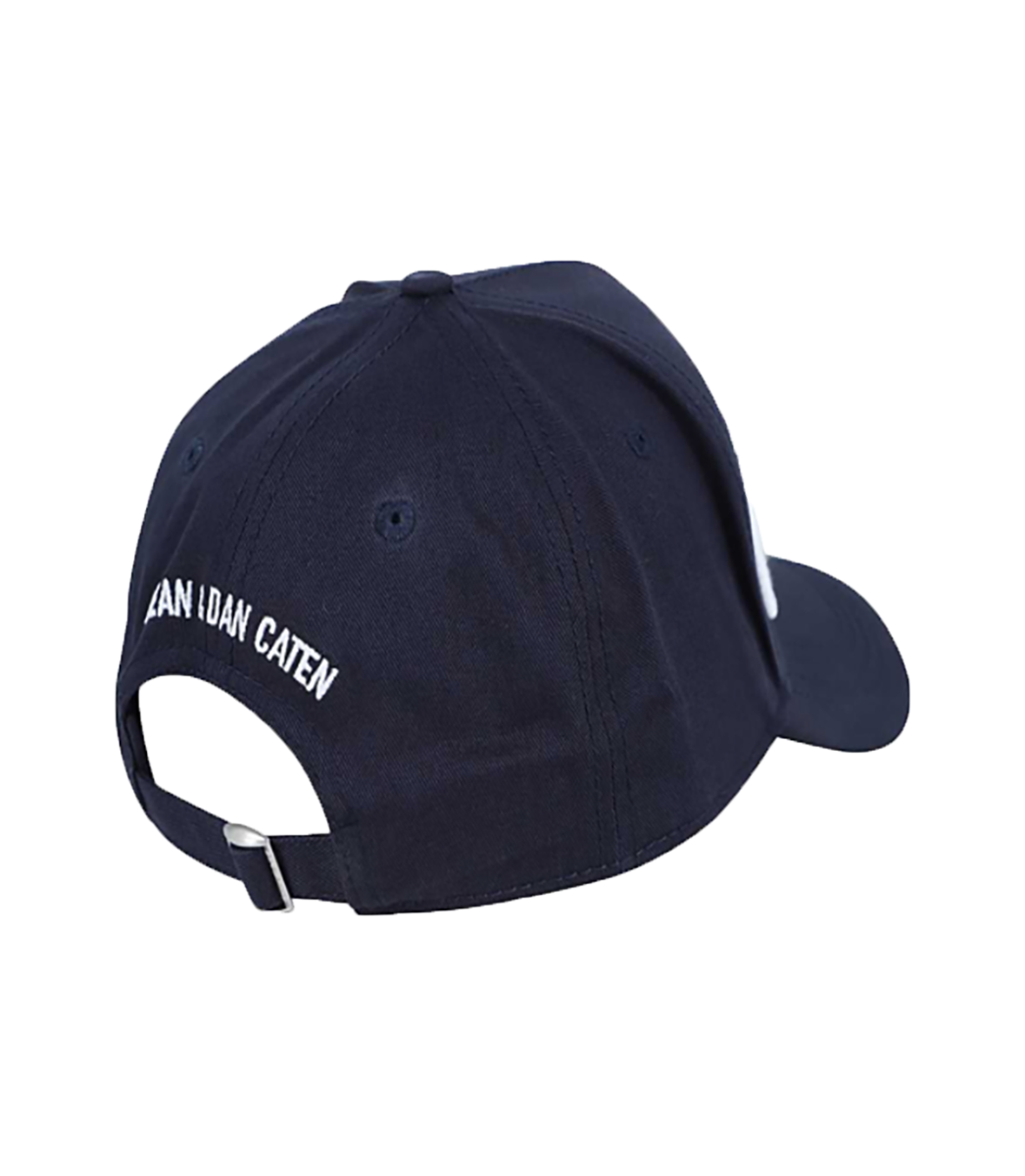 DSQUARED2 ICON CAP IN NAVY/WHITE