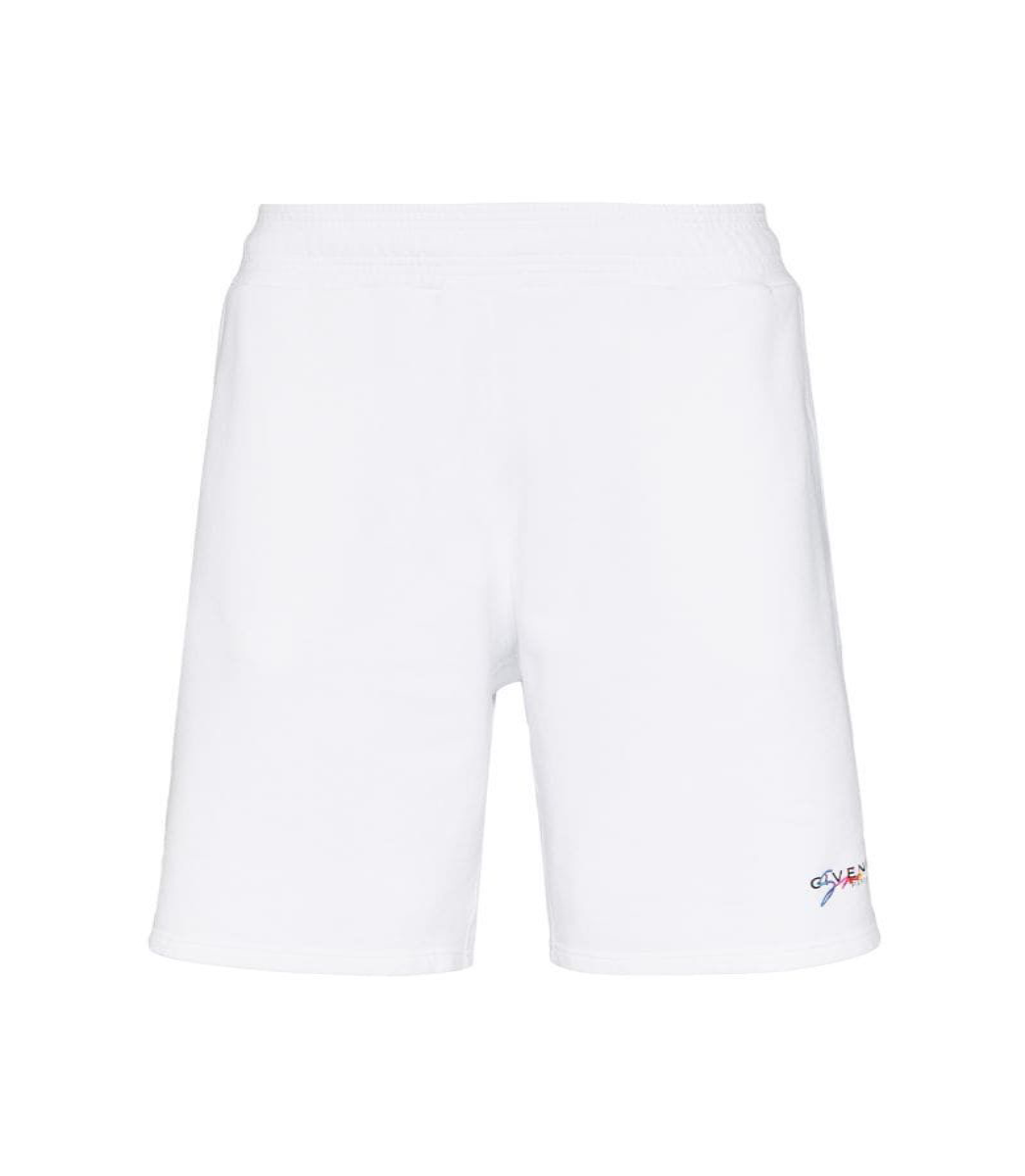 GIVENCHY SIGNATURE RAINBOW SHORTS WHITE